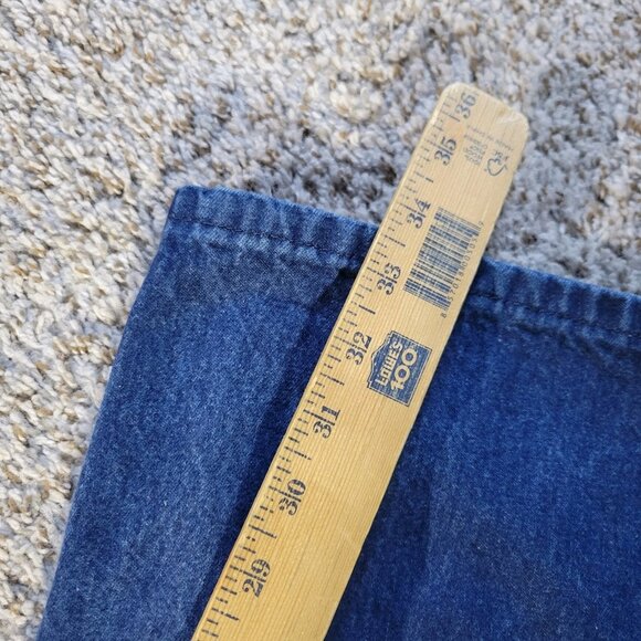 Key Imperial Overalls Men's 42x34 Carpenter Bibs Dark Blue Denim Jeans Workwear - Picture 5 of 6